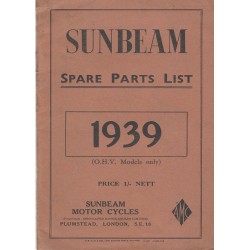 1939 Sunbeam Spares List (B-series)