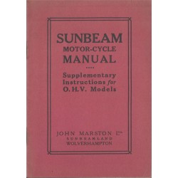 1924 Sunbeam Supp instructions for OHV Models