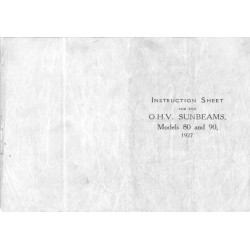 1927 Sunbeam Supp instructions for 80/90