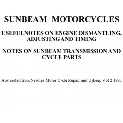 1931 Sunbeam Upkeep & repair extract from book?