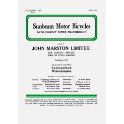 1919 Sunbeam Brochure Supplement - 8HP