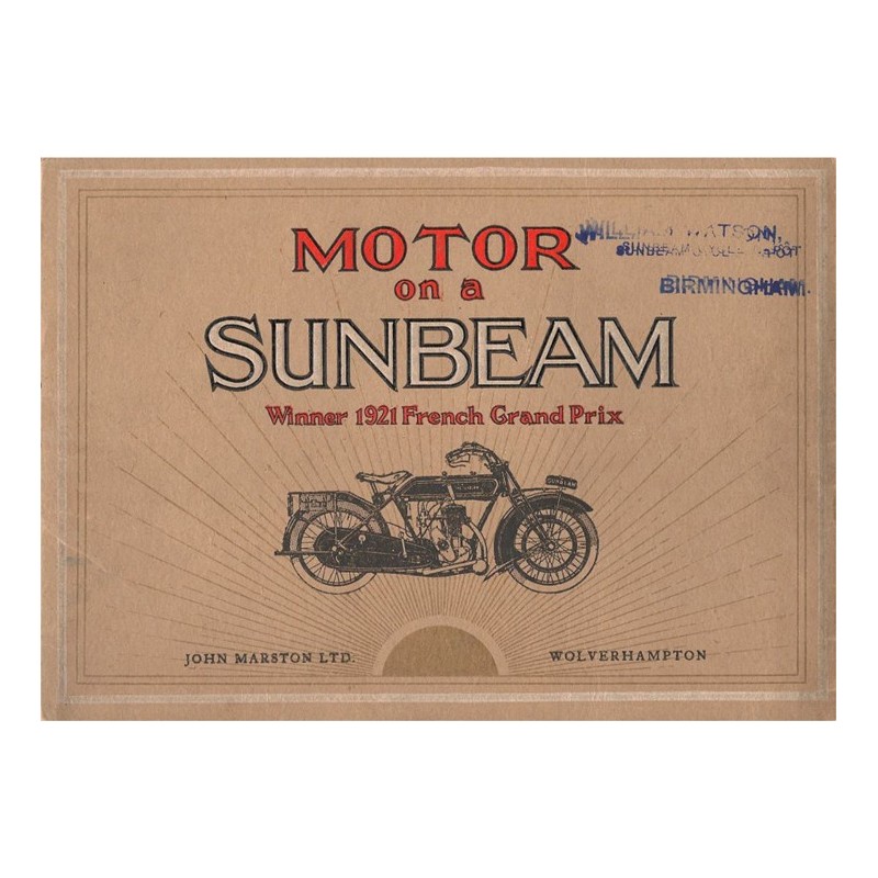 1922 Sunbeam Catalogue