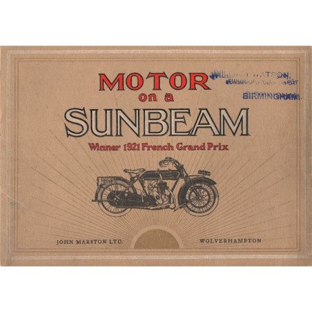 1922 Sunbeam Catalogue
