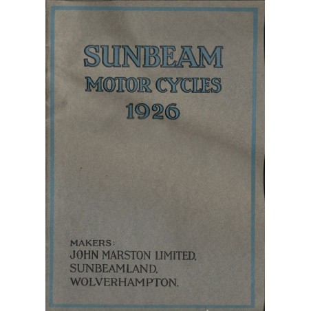 1926 Sunbeam Catalogue
