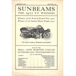 1923 Sunbeam Catalogue -...