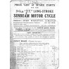 1924 Sunbeam 31/2HP TT Longstroke Spares list