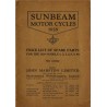 1928 Sunbeam Spares List - all models exc M7