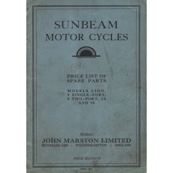 1931 Sunbeam Spares list -...