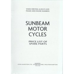 1932 Sunbeam Spares list -...