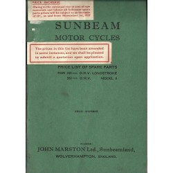1933 Sunbeam Spares list...