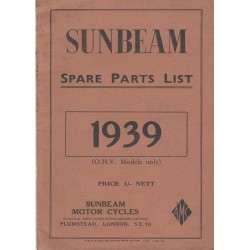 1939 Sunbeam Spares List...