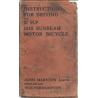 1915 Sunbeam 31/2HP Driving Instructions
