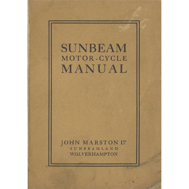 1924 Sunbeam Manual inc supp for 1925 models (2nd Edn)