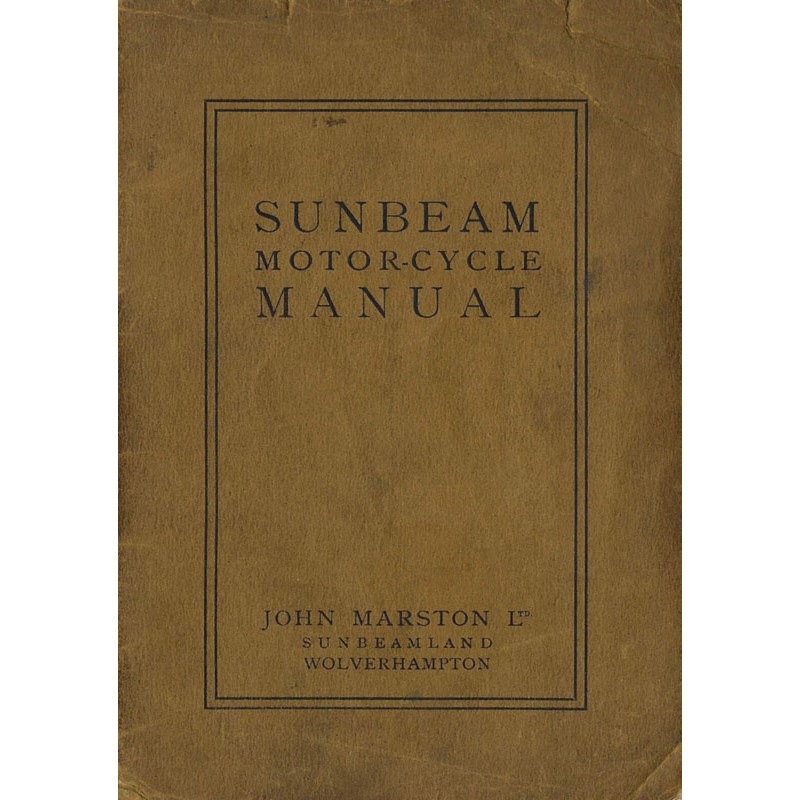 1926 Sunbeam Manual - all models + 1925 Supp (3rd Edn)