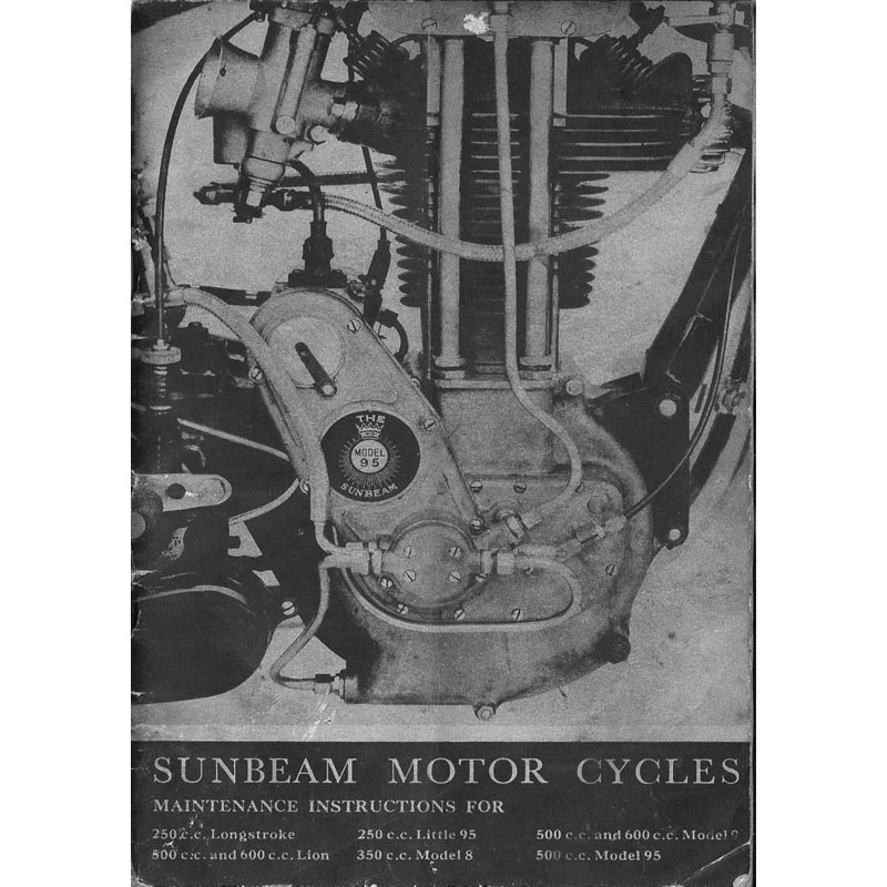 1935 Sunbeam Instruction book - all (10th Edn, 2nd Issue)