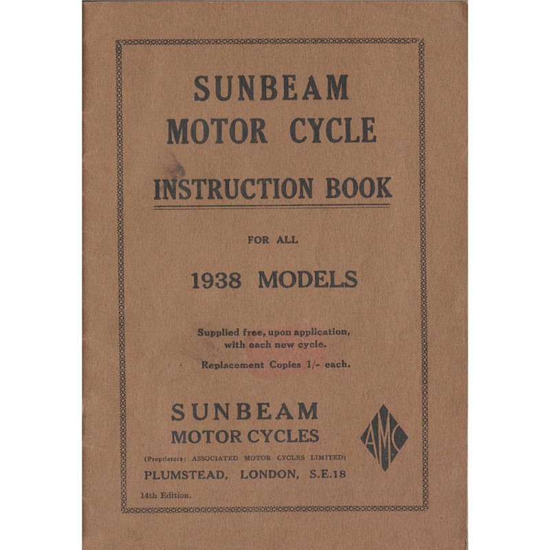 1938 Sunbeam Manual - all models (14th Edn)