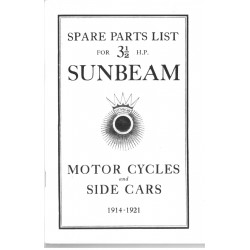 1921 Sunbeam 31/2HP Spares...