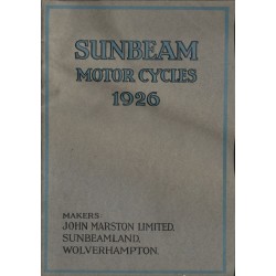 1926 Sunbeam Catalogue